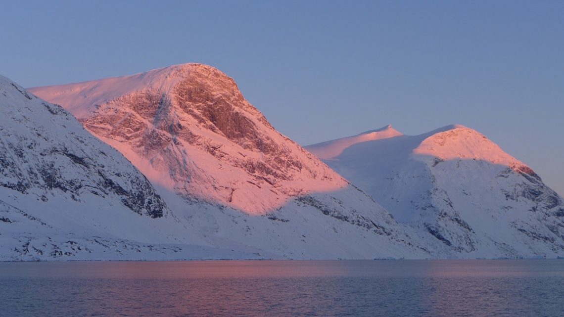 coucher de soleil au Groenland